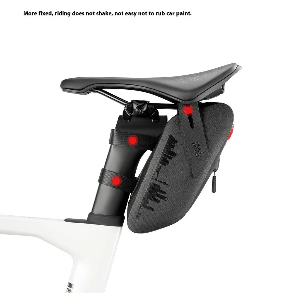ROCKBROS 0.8L Waterproof Bike Saddle Bag with Smart Brake Sensing Taillight for Night Riding - 5