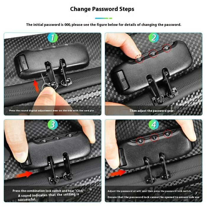 NEWBOLER BIKF-BAG240 3L Electric Scooter Handlebar Bag EVA Hard Shell Password Lock Balance Bike Storage Bag - 5