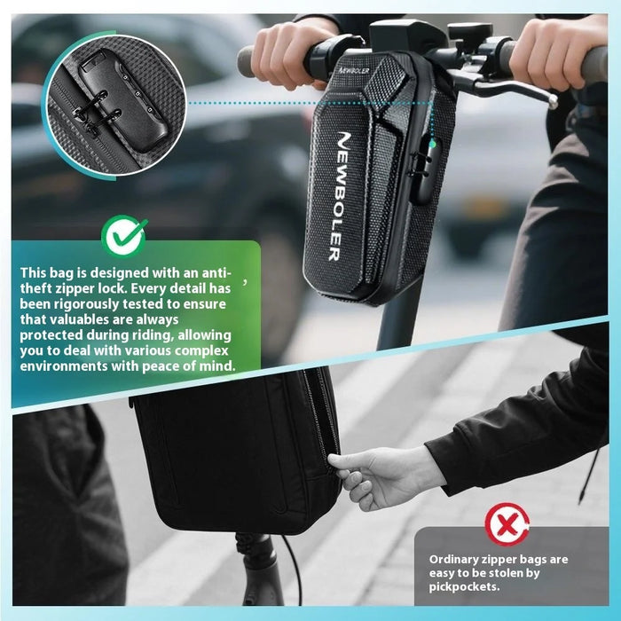 NEWBOLER BIKF-BAG240 5L Electric Scooter Handlebar Bag EVA Hard Shell Password Lock Balance Bike Storage Bag - 3
