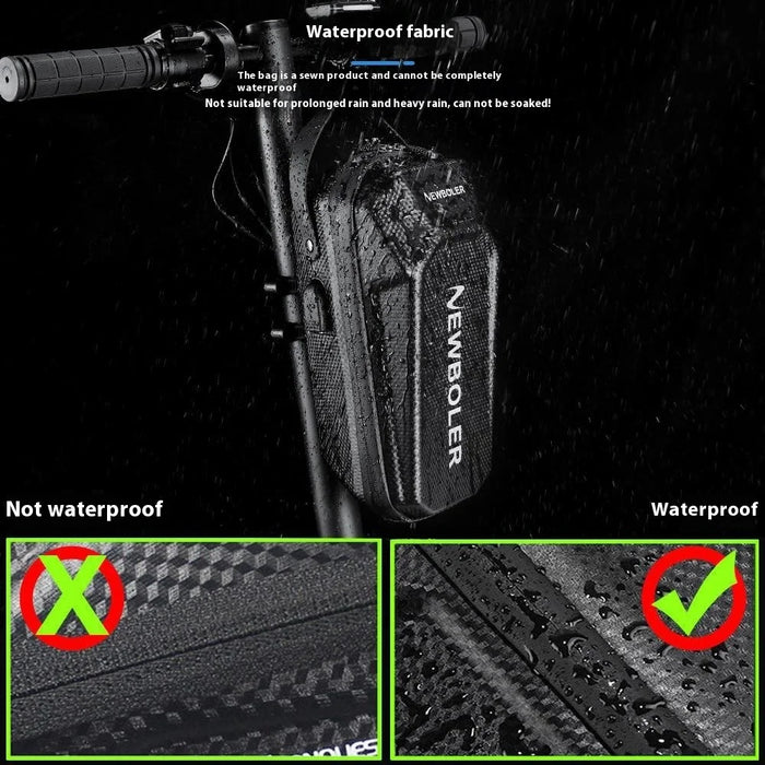 NEWBOLER BIKF-BAG843 5L Electric Scooter Hanging Bag with USB Port Waterproof EVA Hard Shell Bicycle Handlebar Bag - 5