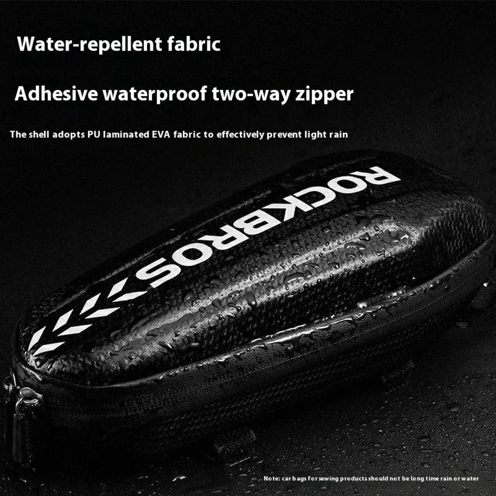 ROCKBROS B60 Bike Frame Bag 1L Waterproof Mountain Road Bicycle Top Tube Hardshell Storage Bag - 4