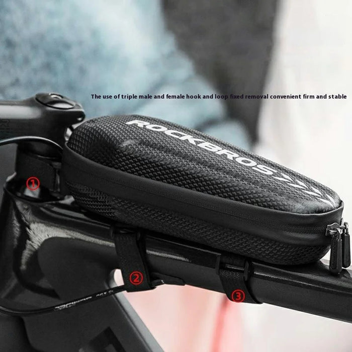 ROCKBROS B60 Bike Frame Bag 1L Waterproof Mountain Road Bicycle Top Tube Hardshell Storage Bag - 5