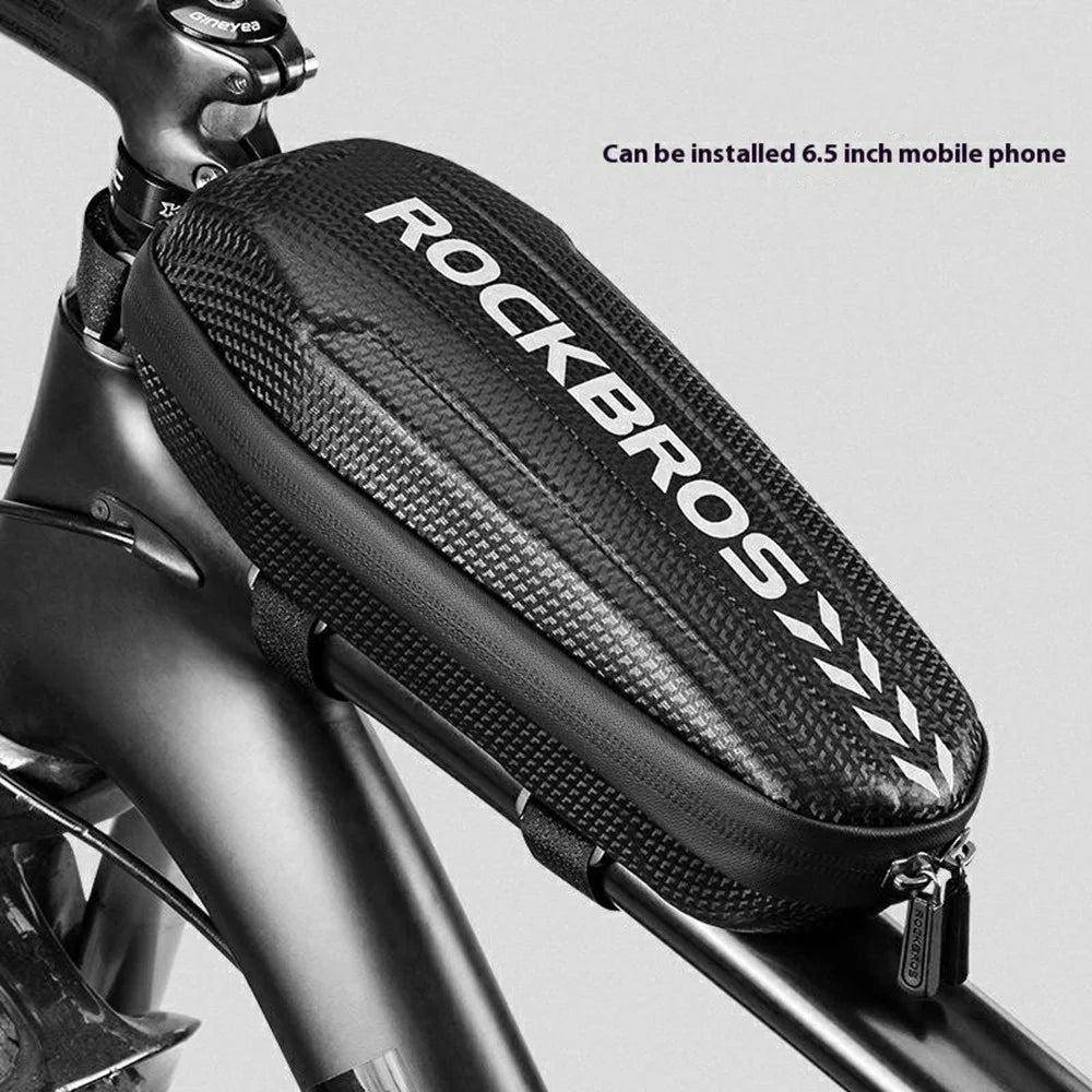 ROCKBROS B60 Bike Frame Bag 1L Waterproof Mountain Road Bicycle Top Tube Hardshell Storage Bag - 6
