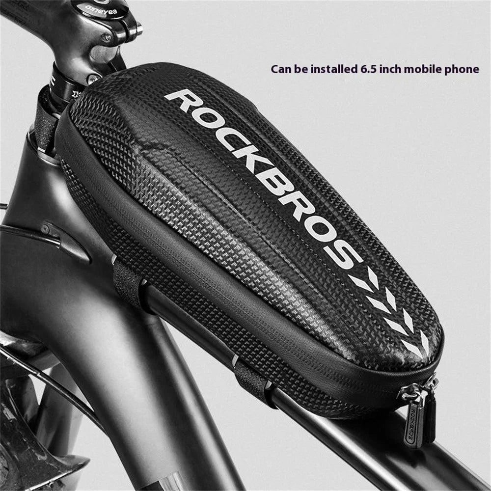 ROCKBROS B61 Bike Frame Bag 1.5L Waterproof Mountain Road Bicycle Top Tube Hardshell Storage Bag - 6