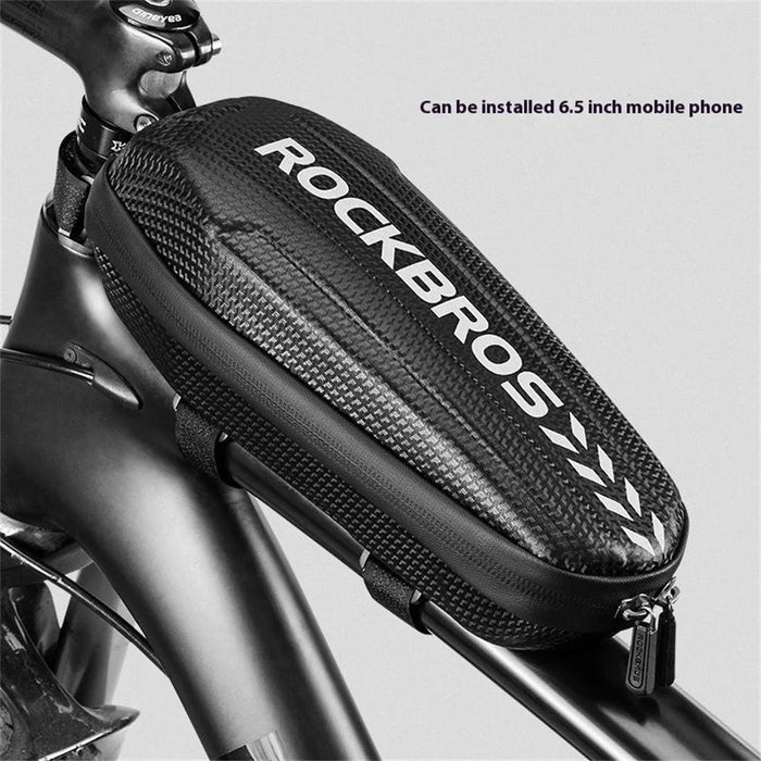 ROCKBROS B61 Bike Frame Bag 1.5L Waterproof Mountain Road Bicycle Top Tube Hardshell Storage Bag - 6