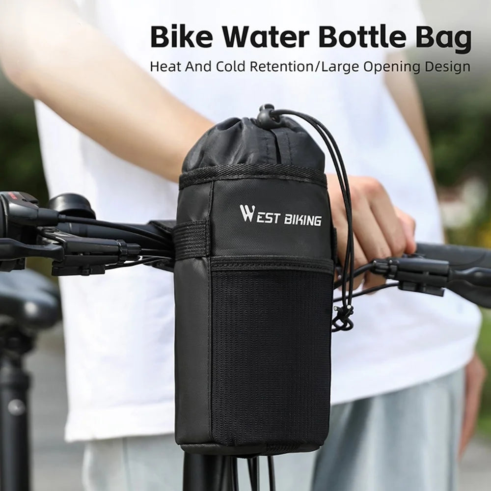 WEST BIKING YP0707407 Folding Bike Balance Bike Water Bottle Bag Handlebar Seat Post Insulated Bottle Storage Bag - 6