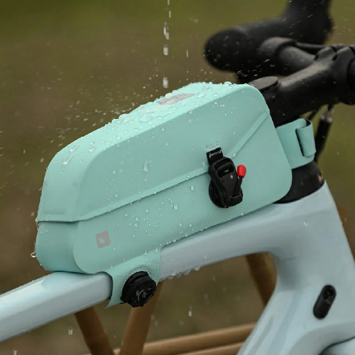 RHINOWALK Waterproof Bicycle Top Tube Bag Magnetic Closure Quick Release Road Bike Frame Bag - Blue - 5