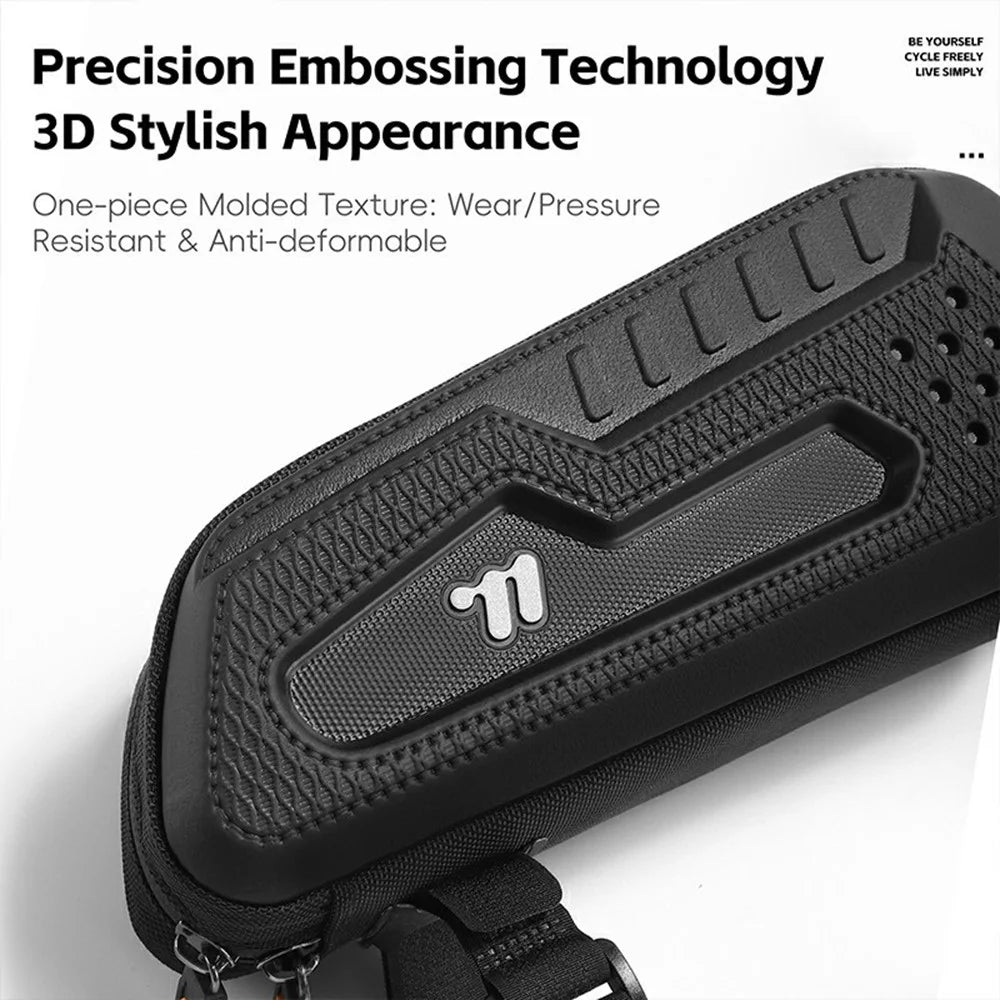 WEST BIKING YP0707404 Bicycle EVA Hard Shell Top Tube Bag Road Mountain Bike Frame Storage Bag - Black - 2