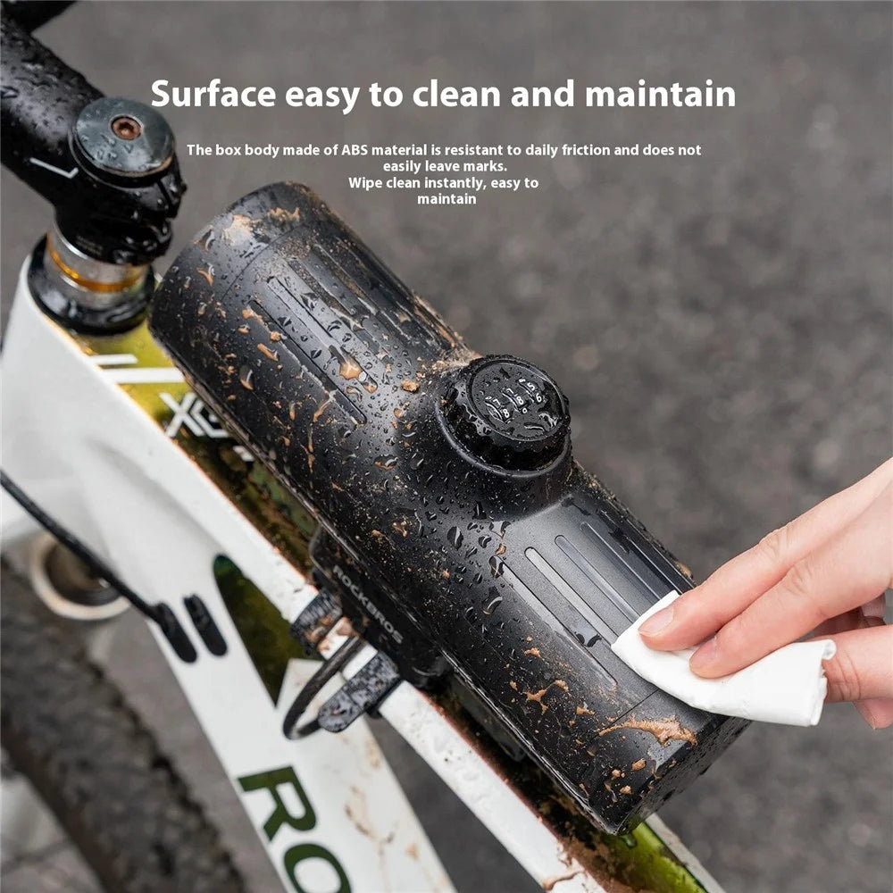 ROCKBROS 30120125 89111 Mountain Road Bike Password Key Storage Box Anti Theft ABS Hard Shell Bag - Black - 4