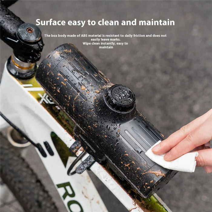 ROCKBROS 30120125 89111 Mountain Road Bike Password Key Storage Box Anti Theft ABS Hard Shell Bag - Black - 4