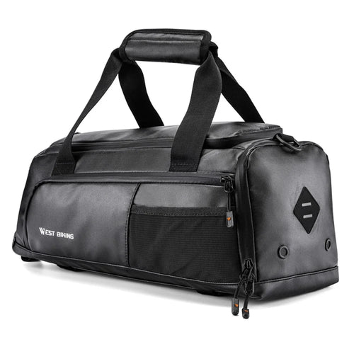 WEST BIKING YP0707413 Bicycle Rear Rack 13L Large Capacity Pannier Bag Outdoor Travel Storage Bag - Black - 1
