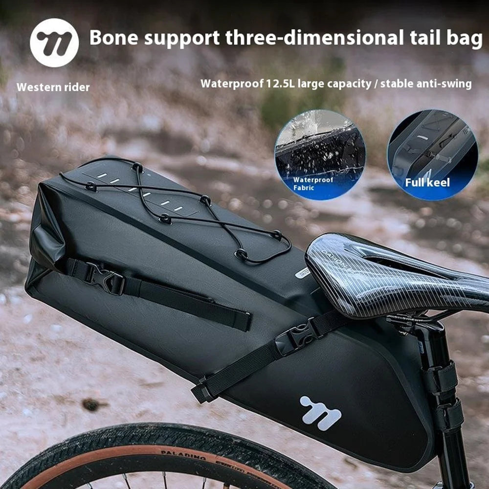 WEST BIKING YP0707403 Bicycle Waterproof Saddle Bag TPU Bike Cycling Rear Storage Bag - 5