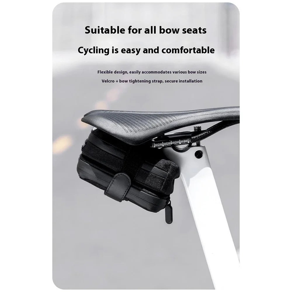 ESLNF 07CI0018 2 in 1 Detachable Bicycle Seat Post Bag 0.5L Tool Storage Pouch Waterproof Mountain Bike Saddle Pack - 3