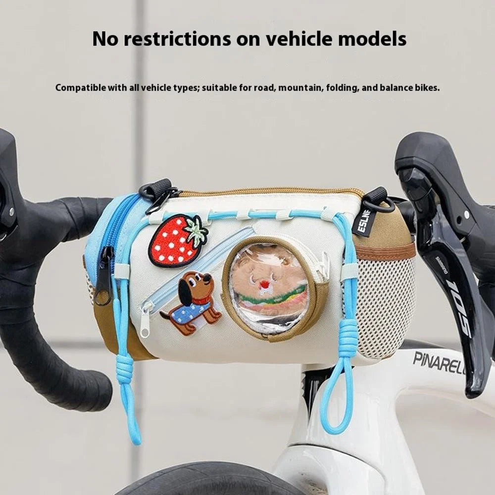 ESLNF 07CD0043 Bicycle Front Bag Cartoon Design 2L Mountain Road Bike Storage Pouch - Style A - 4
