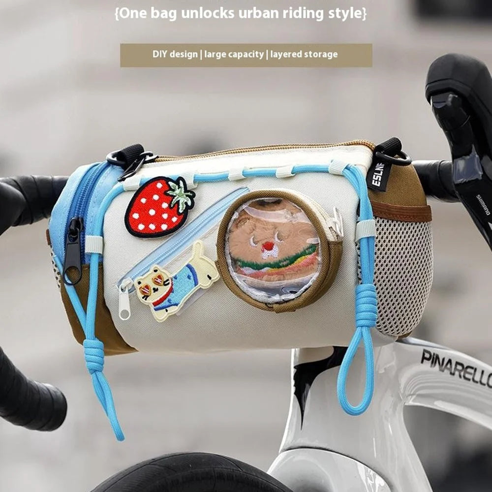 ESLNF 07CD0043 Bicycle Front Bag Cartoon Design 2L Mountain Road Bike Storage Pouch - Style A - 5