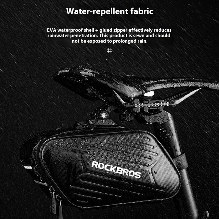 ROCKBROS Mountain Road Bike 1.5L Hardshell Seat Post Bag Waterproof Saddle Pack - 5