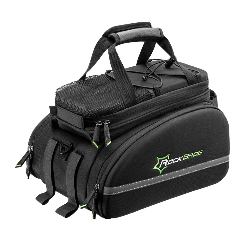 ROCKBROS A6 35L Expandable Bicycle Rear Rack Bag Mountain Bike Pannier Pack with Rain Cover - 1