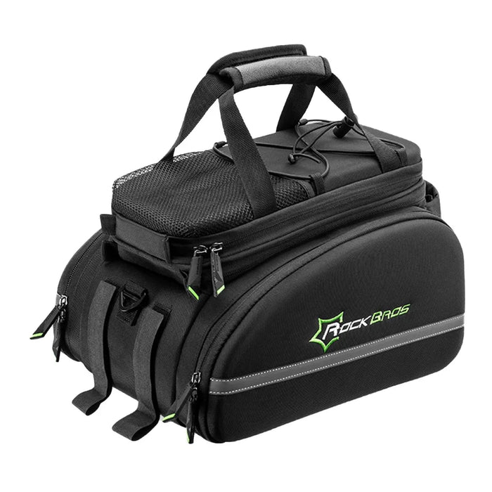 ROCKBROS A6 35L Expandable Bicycle Rear Rack Bag Mountain Bike Pannier Pack with Rain Cover - 1