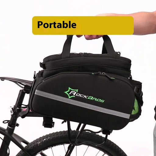 ROCKBROS A6 35L Expandable Bicycle Rear Rack Bag Mountain Bike Pannier Pack with Rain Cover - 2