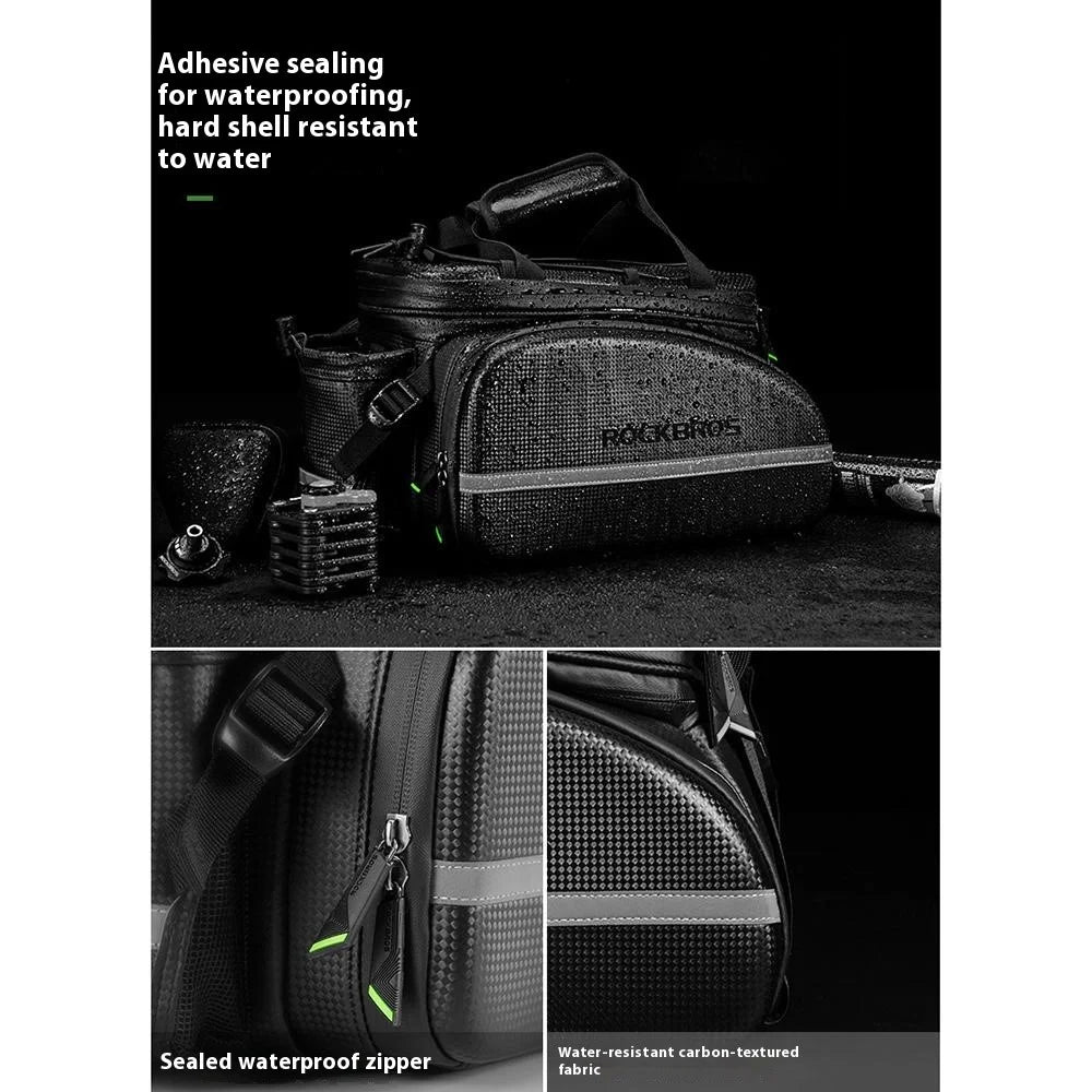 ROCKBROS A6 35L Expandable Bicycle Rear Rack Bag Mountain Bike Pannier Pack with Rain Cover - 7