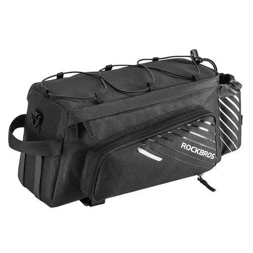 ROCKBROS A69 Expandable Bicycle Carrier Bag Reflective MTB Bike Rack Pannier Bag with Rain Cover - 1