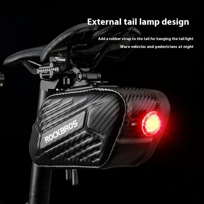 ROCKBROS B59 1.5L For MTB Road Bike Hard Shell Saddle Bag Waterproof Reflective Rear Seatpost Pack - 3