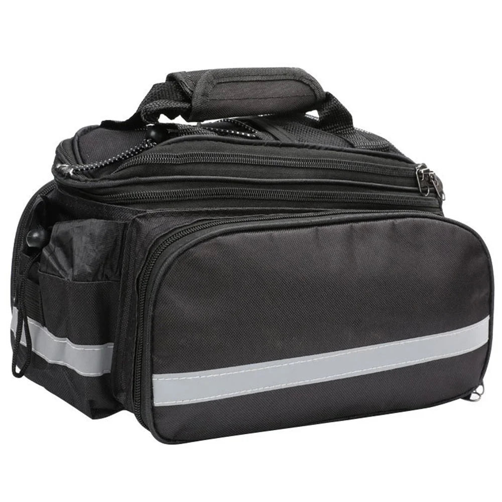 Mountain Bike Rear Rack Bag 27L Waterproof Cycling Gear Oxford Cloth Storage Bag with Rain Cover - 1