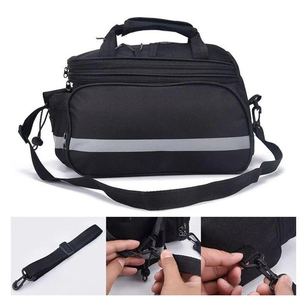 Mountain Bike Rear Rack Bag 27L Waterproof Cycling Gear Oxford Cloth Storage Bag with Rain Cover - 3