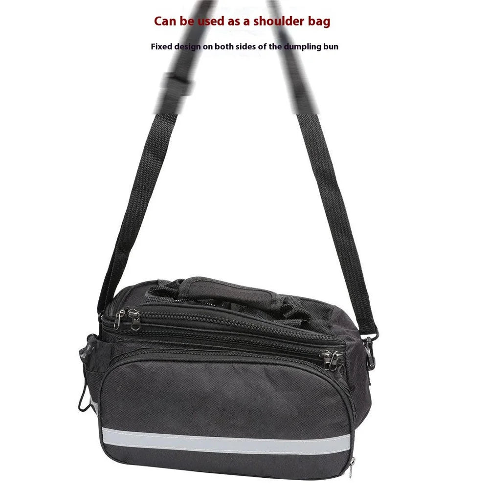 Mountain Bike Rear Rack Bag 27L Waterproof Cycling Gear Oxford Cloth Storage Bag with Rain Cover - 5