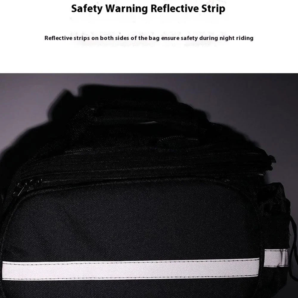 Mountain Bike Rear Rack Bag 27L Waterproof Cycling Gear Oxford Cloth Storage Bag with Rain Cover - 6