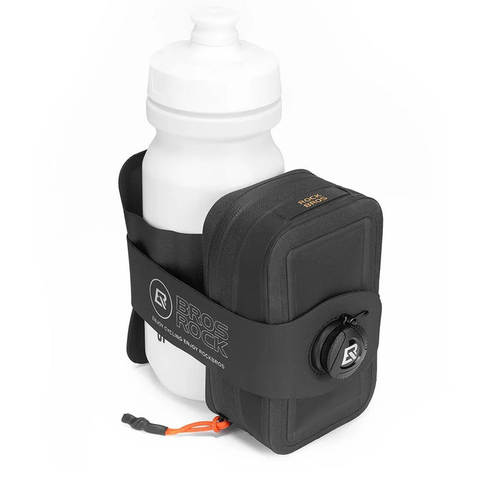 ROCKBROS Bicycle Waterproof Saddle Bag Rotary Self-Locking Seat Post Cycling Water Bottle Holder - 2
