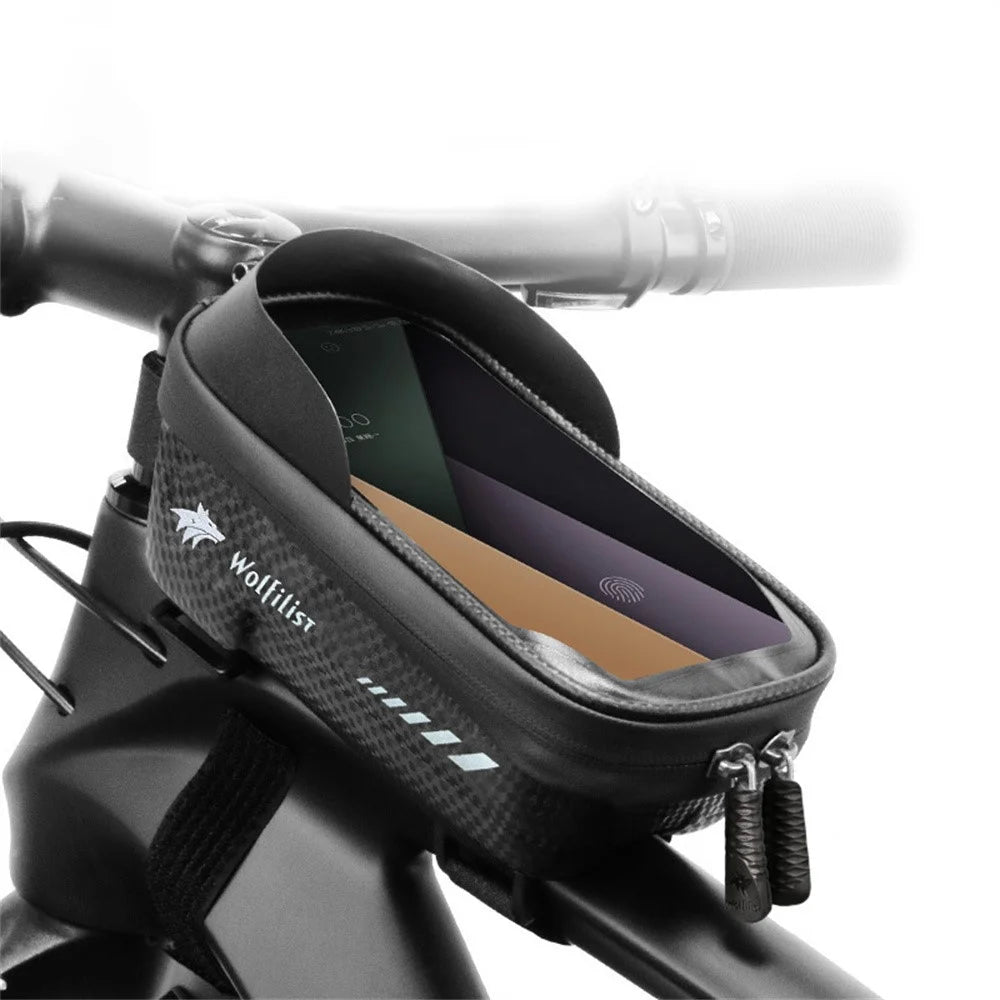 WOLFILIST C1102 Bike Waterproof Phone Mount 0.75L Handlebar Bag Navigation Delivery Cycling Pouch - 1