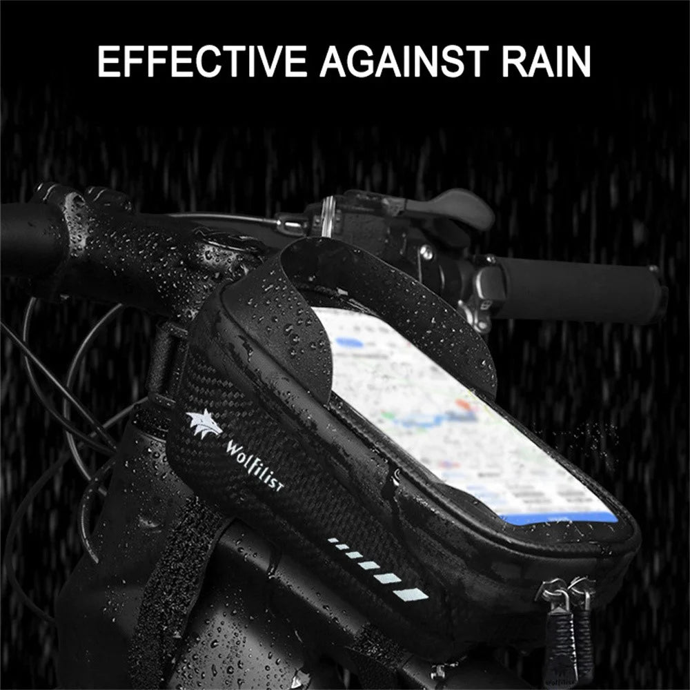 WOLFILIST S005 For Mountain Bike 1.5L EVA Hard Shell Front Frame Bag Waterproof Top Tube Bag - 3