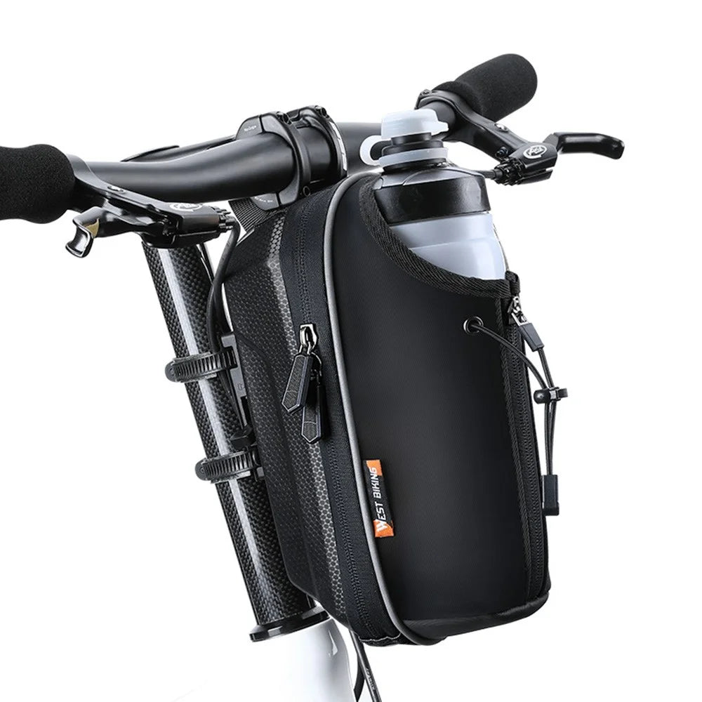WEST BIKING YP0707410 Foldable Bike Water Bottle Bag for Bicycle Scooter Quick Release Front Tube Storage Pouch - 1
