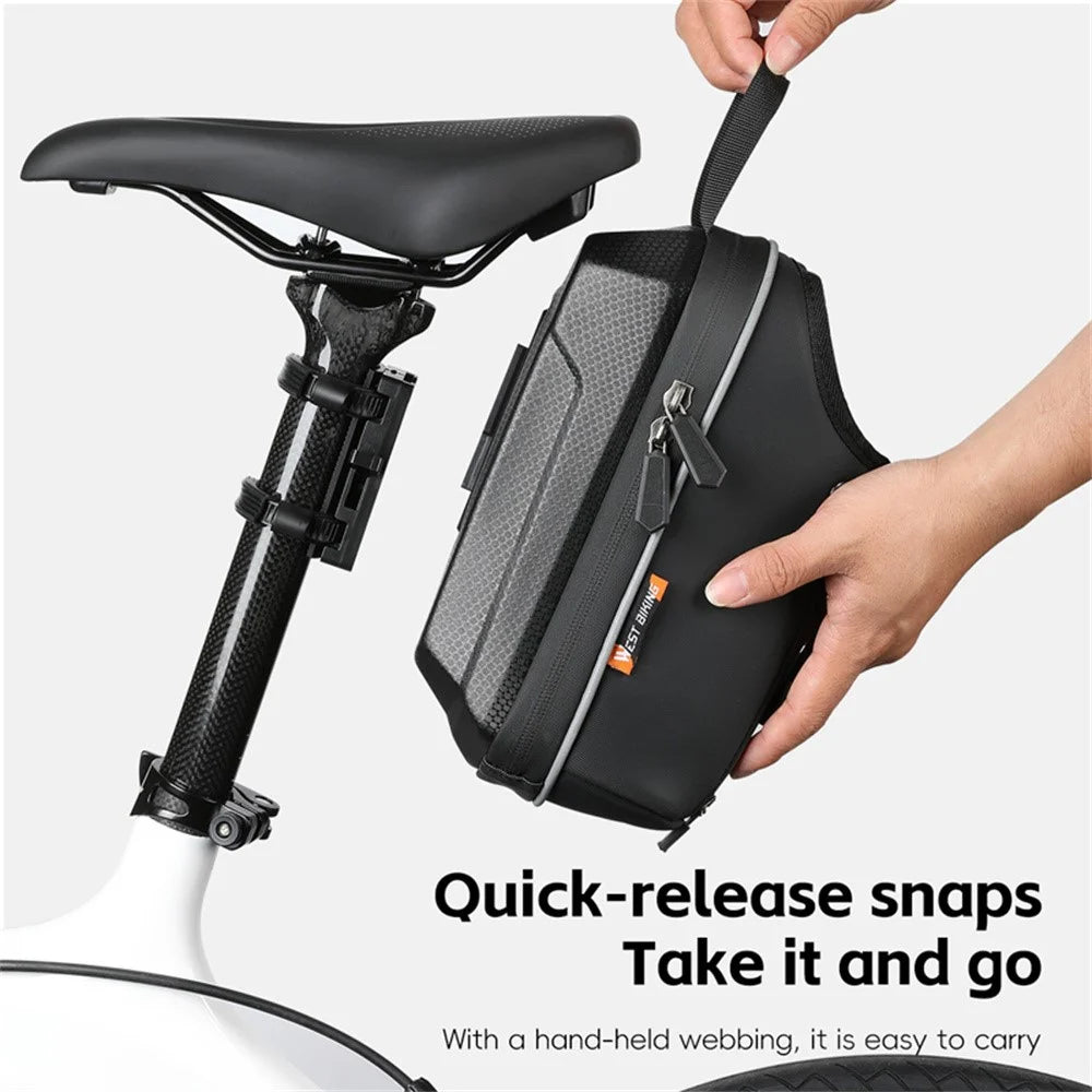 WEST BIKING YP0707410 Foldable Bike Water Bottle Bag for Bicycle Scooter Quick Release Front Tube Storage Pouch - 4