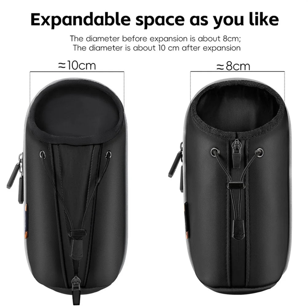 WEST BIKING YP0707410 Foldable Bike Water Bottle Bag for Bicycle Scooter Quick Release Front Tube Storage Pouch - 7