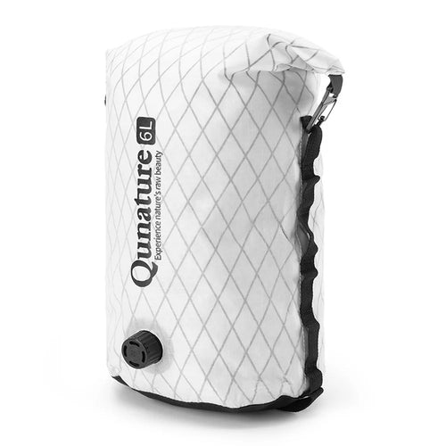 QUNATRUE 6L Bikepacking Handlebar Bag Waterproof Compression Sack for Road / Mountain Bike, 18 x 13 x 45cm - White - 1