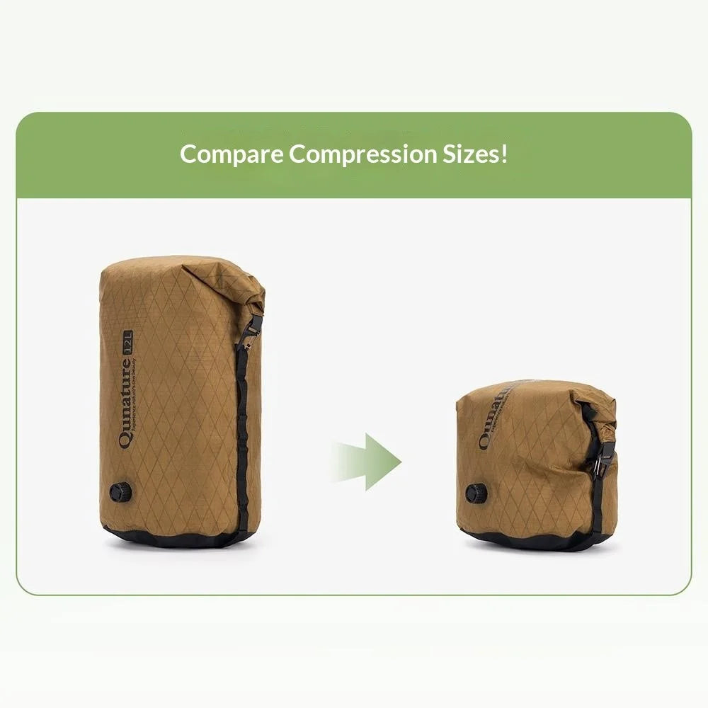 QUNATRUE 6L Bikepacking Handlebar Bag Waterproof Compression Sack for Road / Mountain Bike, 18 x 13 x 45cm - White - 7