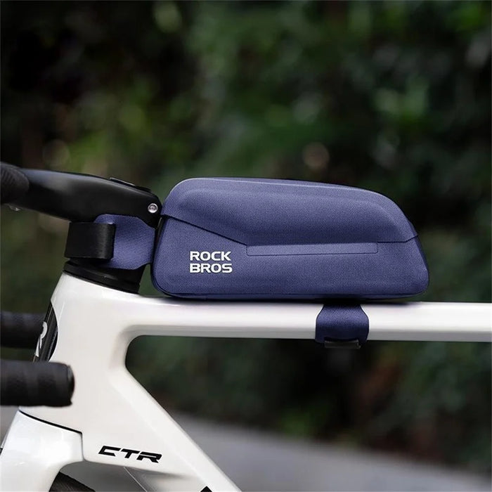 ROCKBROS 30120122 AS-133 0.6L Magnetic Bike Bag Waterproof Front Top Tube Bag for Road Mountain Bikes - Black - 4