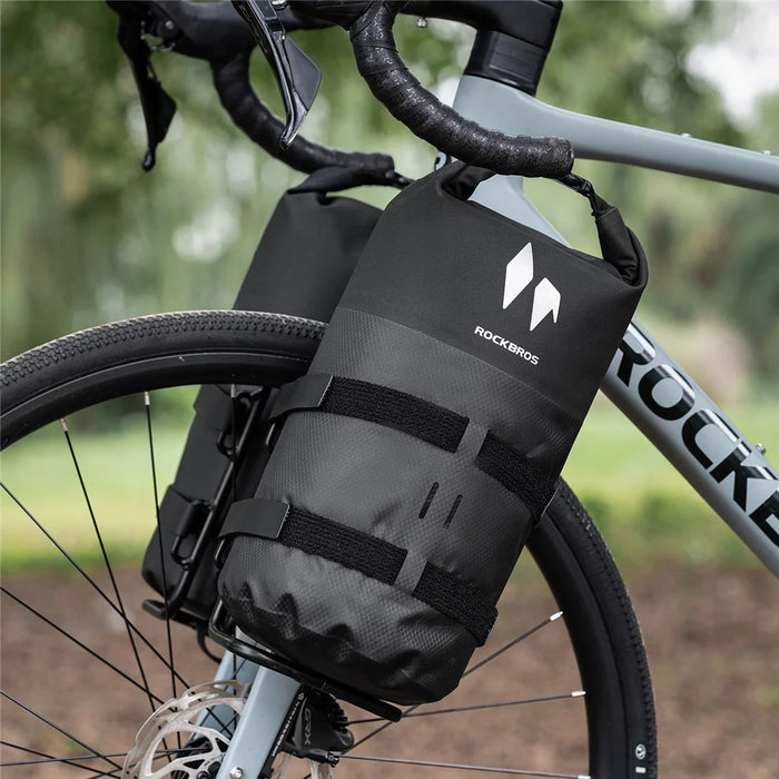 ROCKBROS 30140117 A19 30140117001 7L Large Capacity Bicycle Front Fork Rack Bag Waterproof Cycling Storage Bag - Black - 5