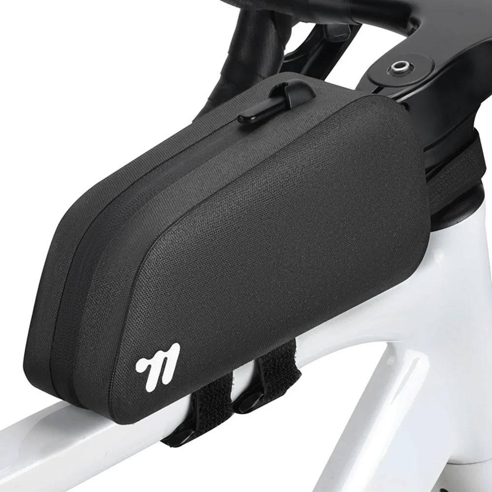WEST BIKING YP0707425 Bicycle Front Frame Bag TPU Waterproof Cycling Storage Bag for Mountain Road Bike - Black - 1