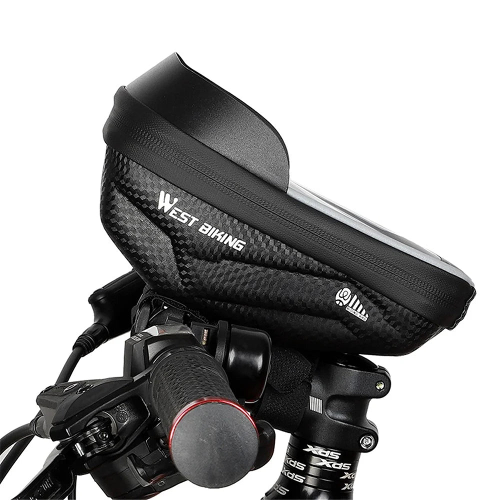 WEST BIKING Bike Bicycle Bag Waterproof Bike Phone Mount Bag Front Frame Top Tube Handlebar Bag with Touch Screen Holder Case for Phones - 6