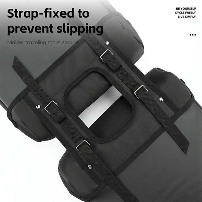 WEST BIKING YP0707427 Dual Rear Rack Bag 32L Bike Pannier Bag for Mountain / Road Bicycle Luggage Carrier - Black  /  Grey - 5