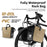 WEST BIKING YP0707435 Mountain Bike Front Fork Bag 12-20L Capacity Waterproof Quick Release Cycling Storage Pack - Khaki/One Size - 2