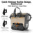 WEST BIKING YP0707435 Mountain Bike Front Fork Bag 12-20L Capacity Waterproof Quick Release Cycling Storage Pack - Khaki/One Size - 5