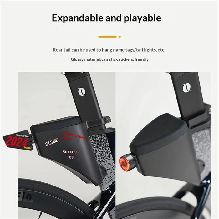 For JAVA Road Bike Hard Shell Tail Bag Waterproof Storage Saddle Mount Tool Kit Compatible - Black - 4
