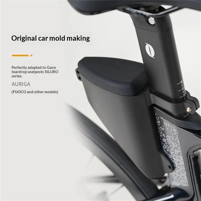 For JAVA Road Bike Hard Shell Tail Bag Waterproof Storage Saddle Mount Tool Kit Compatible - Black - 5
