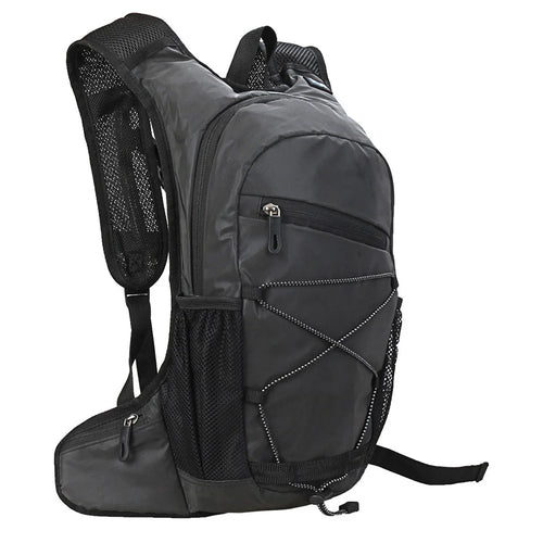Running Cycling Backpack Reflective Lightweight Outdoor Sports Pack Water Bladder Compatible - Black - 1