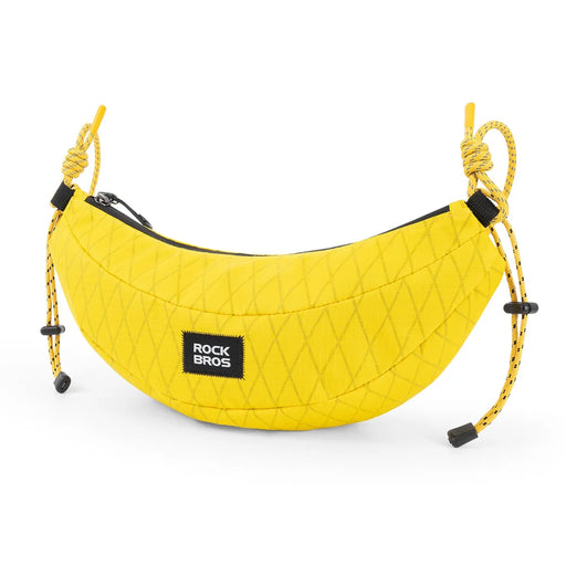 ROCKBROS 1.8L Bicycle Handlebar Bag Banana Shape Nylon Cycling Crossbody Bag with Detachable Shoulder Strap - Banana Yellow / 1.8L - 1