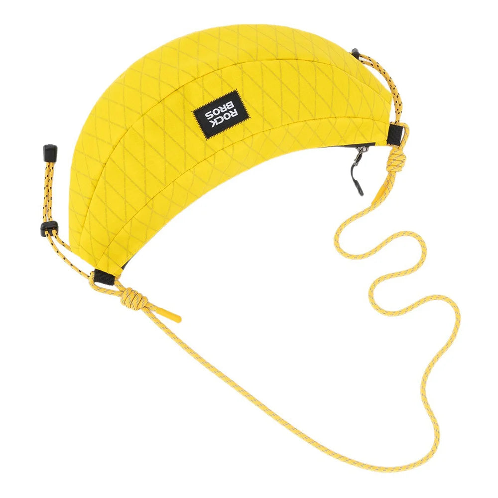 ROCKBROS 1.8L Bicycle Handlebar Bag Banana Shape Nylon Cycling Crossbody Bag with Detachable Shoulder Strap - Banana Yellow / 1.8L - 2